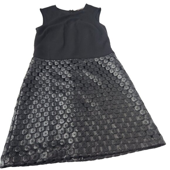 Banana Republic Women's Size 4P Patterned Black Dress Sleeveless - Picture 1 of 8